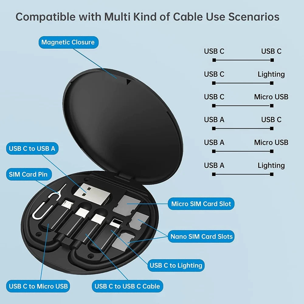 Multi-Function Mobile Phone Data Cable